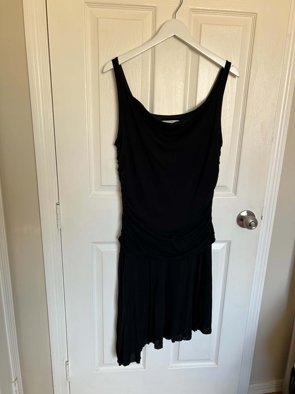 To the Max Black Asymmetrical Sleeveless Dress